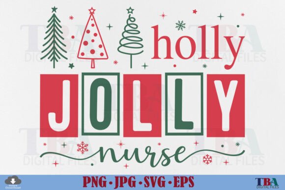A Designer's Take on Holly Jolly Nurse Christmas SVG Merry
