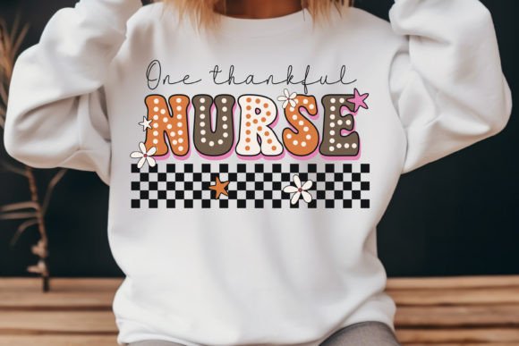 A Thanksgiving Nurse Retro Design for Embroidery Projects