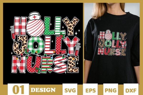 Merry Holly Jolly Nurse Christmas Design Review