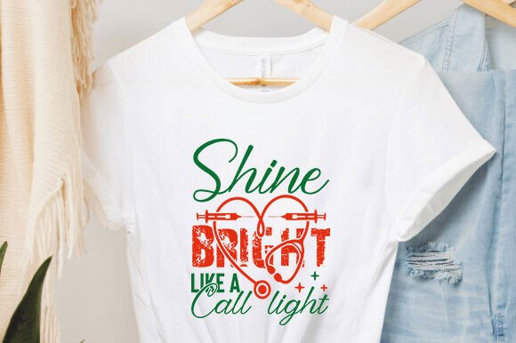 Nurse Christmas Shirt Design for Practical Embroidery Projects